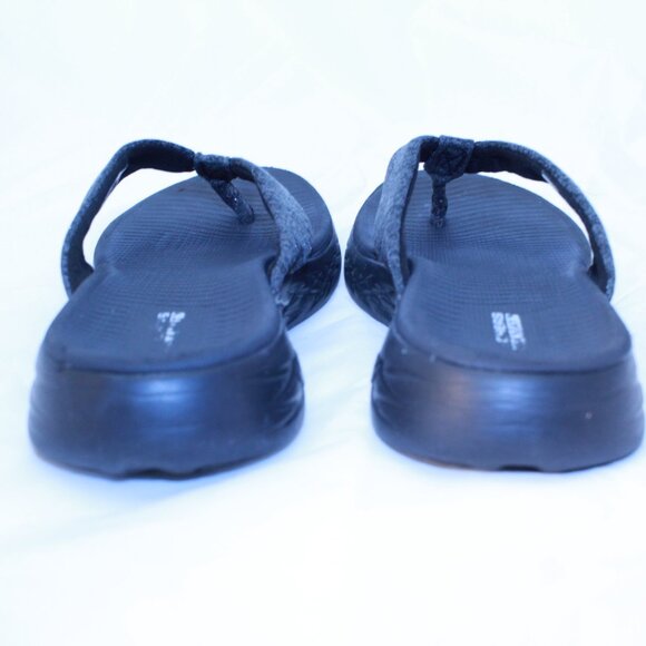 Skechers Size 7 Black On The Go 600 Preferred Comfort Flip Flop Thong Sandals - Picture 4 of 9